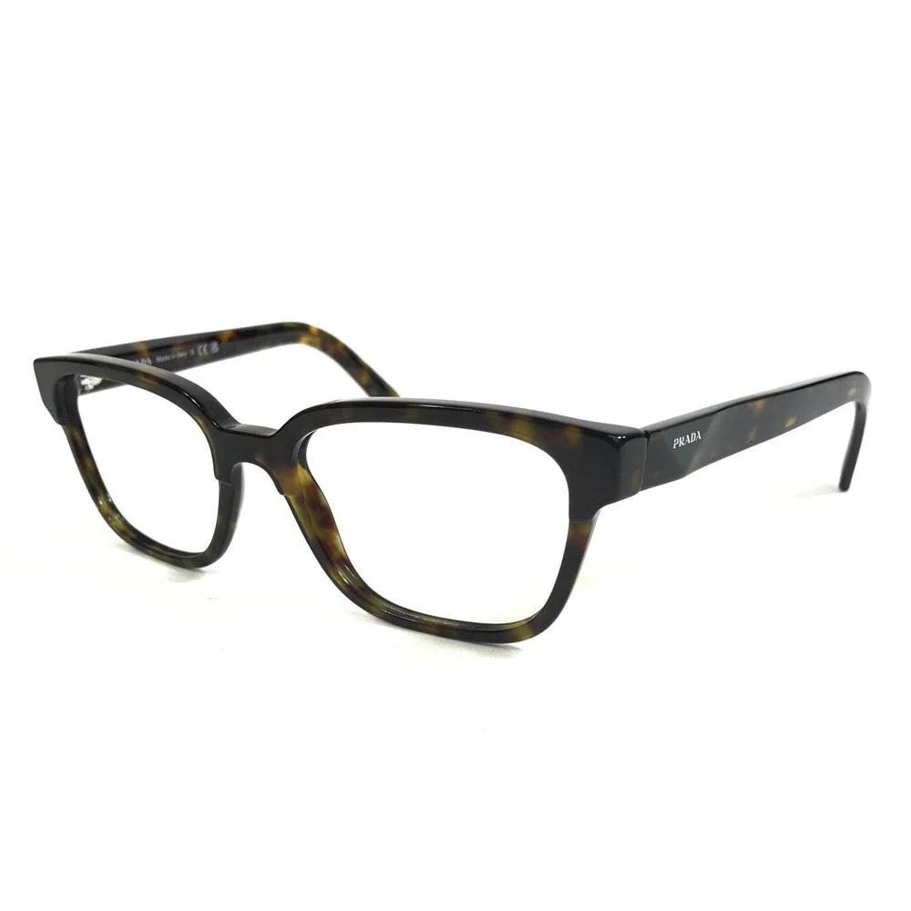 Prada Eyeglasses Frames VPR04Y 2AU-1O1 Havana Tortoise Brown Square 53-18-145